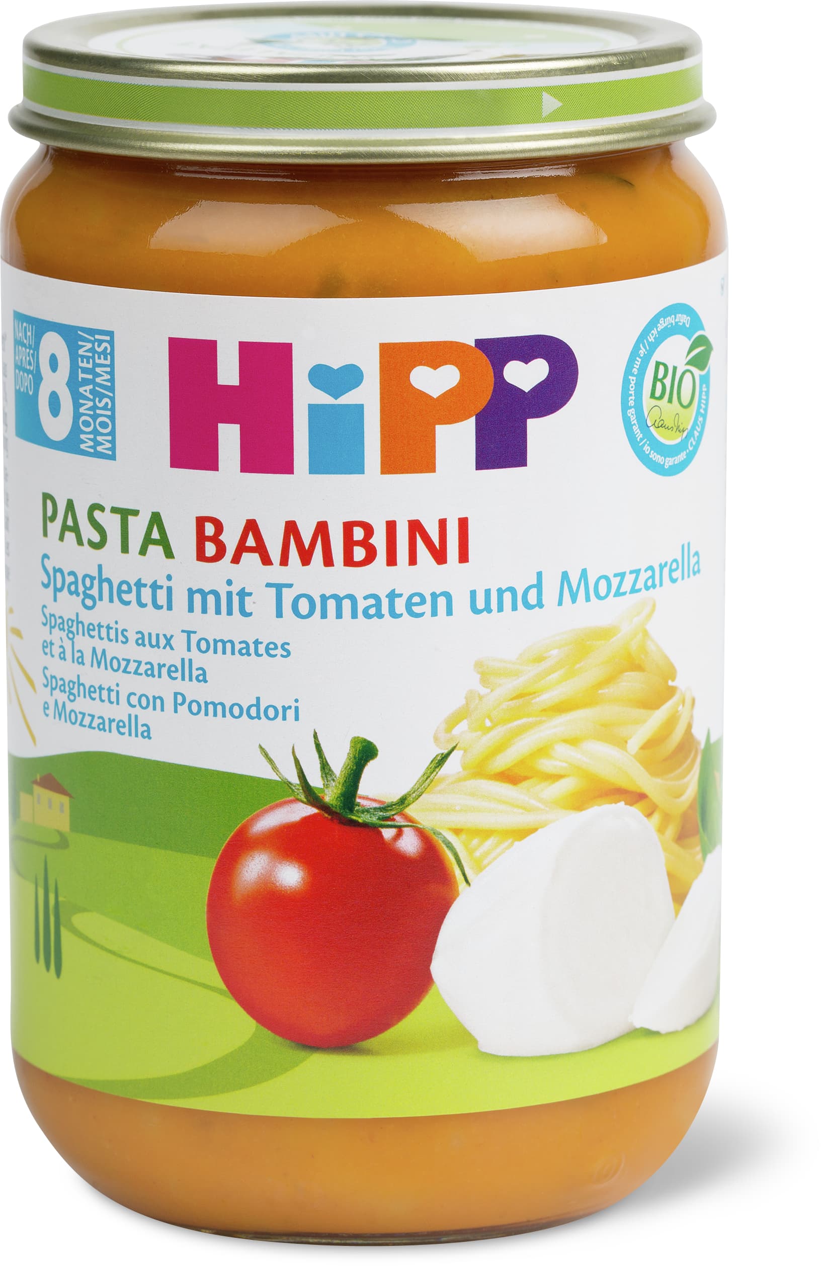 Hipp Spaghetti mit Tomaten und Mozzarella 220g